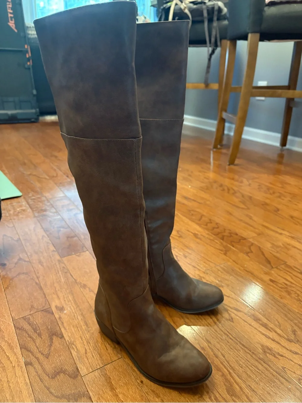 Rampage Brown Tall Riding Boots Knee High Size 7M